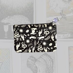 Ipsy Black and White fortuneteller Cosmetic Bag